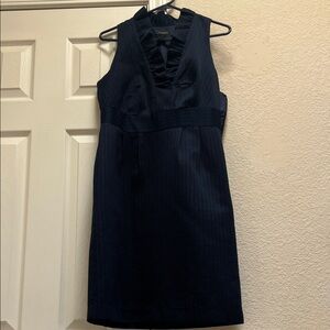 Ann Taylor Black Ruffled Sleeveless Mini Dress